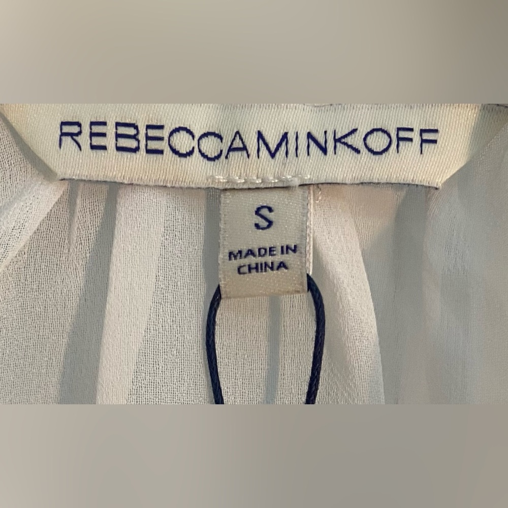 Rebecca Minkoff Viko Chiffon Top. Color: White. Size: S. - Picture 5 of 8